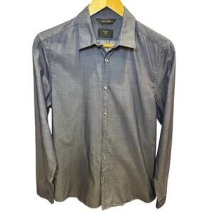 Paul Smith Exclusive Barneys NY Men Medium Indigo‎ Denim 100% Cotton Button Up